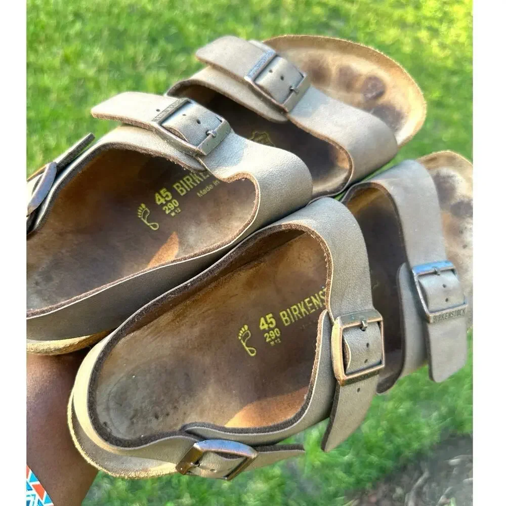 Birkenstock Milano Men’s Leather Sandals Size‎ 45 US M12 Mocha